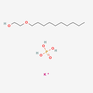 molecular formula C12H29KO6P+ B1615628 Decyl alcohol, ethoxylated, phosphated, potassium salt CAS No. 68070-99-5