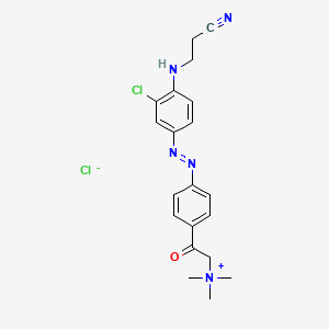 molecular formula C20H23Cl2N5O B1615629 [4-[[3-Chloro-4-[(2-cyanoethyl)amino]phenyl]azo]phenacyl]trimethylammonium chloride CAS No. 72208-25-4