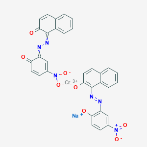 molecular formula C32H18CrN6NaO8 B1615642 Chromate(1-), bis(1-((2-hydroxy-5-nitrophenyl)azo)-2-naphthalenolato(2-))-, sodium CAS No. 57206-81-2
