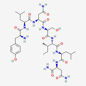 molecular formula C38H62N10O11 B1615644 Vasoactive intestinal peptide (22-28) CAS No. 47900-24-3