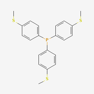 molecular formula C21H21PS3 B1615659 Phosphine, tris(p-methylthiophenyl)- CAS No. 29949-80-2