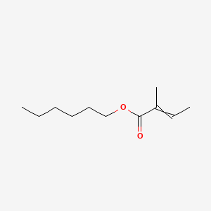 molecular formula C11H20O2 B1615664 2-Butenoic acid, 2-methyl-, hexyl ester, (2Z)- CAS No. 65652-33-7