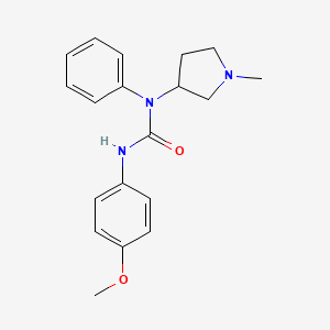 molecular formula C19H23N3O2 B1615665 3-(4-Methoxyphenyl)-1-(1-methylpyrrolidin-3-yl)-1-phenylurea CAS No. 19996-92-0