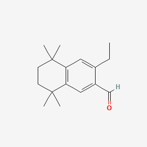 molecular formula C17H24O B1615689 2-Naphthalenecarboxaldehyde, 3-ethyl-5,6,7,8-tetrahydro-5,5,8,8-tetramethyl- CAS No. 58243-85-9