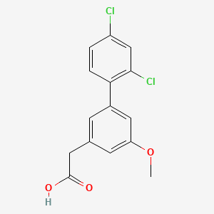 molecular formula C15H12Cl2O3 B1615691 3-Biphenylacetic acid, 2',4'-dichloro-5-methoxy- CAS No. 61888-65-1