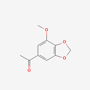 molecular formula C10H10O4 B1615699 Acetophenone, 5-methoxy-3,4-methylenedioxy- CAS No. 66922-69-8