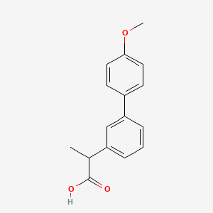 molecular formula C16H16O3 B1615702 4'-Methoxy-alpha-methyl-3-biphenylacetic acid CAS No. 75852-55-0