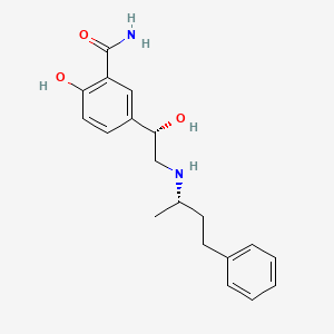 2-Hydroxy-5-((1S)-1-hydroxy-2-(((1S)-1-methyl-3-phenylpropyl)amino)ethyl)benzamide