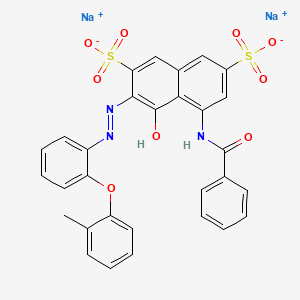 Disodium 5-(benzoylamino)-4-hydroxy-3-[[2-(2-methylphenoxy)phenyl]azo]naphthalene-2,7-disulphonate