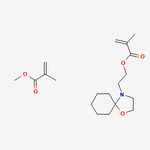 molecular formula C19H31NO5 B1615736 2-Propenoic acid, 2-methyl-, methyl ester, polymer with 2-(1-oxa-4-azaspiro(4.5)dec-4-yl)ethyl 2-methyl-2-propenoate CAS No. 25300-73-6