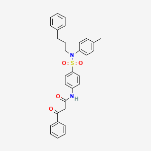 molecular formula C31H30N2O4S B1615744 Benzenepropanamide, N-[4-[[(4-methylphenyl)(3-phenylpropyl)amino]sulfonyl]phenyl]-beta-oxo- CAS No. 38219-91-9