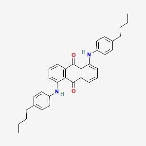 molecular formula C34H34N2O2 B1615746 9,10-Anthracenedione, 1,5-bis[(4-butylphenyl)amino]- CAS No. 42887-24-1