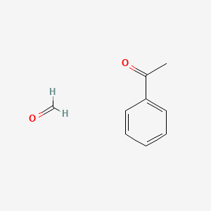 molecular formula C9H10O2 B1615750 Formaldehyde, polymer with 1-phenylethanone, hydrogenated CAS No. 68441-83-8