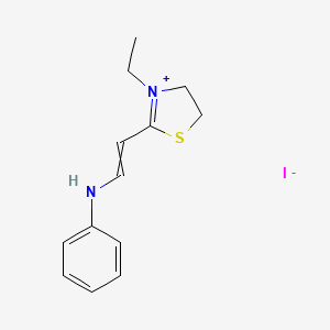Thiazolium, 3-ethyl-4,5-dihydro-2-[2-(phenylamino)ethenyl]-, iodide
