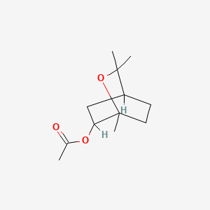 molecular formula C12H20O3 B1615764 2-Oxabicyclo[2.2.2]octan-6-ol, 1,3,3-trimethyl-, acetate CAS No. 72257-53-5