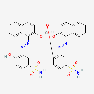 molecular formula C32H23CoN6O8S2 B1615769 Hydrogen bis(4-hydroxy-3-((2-hydroxy-1-naphthyl)azo)benzenesulphonamidato(2-))cobaltate(1-) CAS No. 50525-57-0