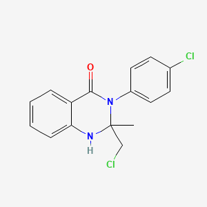 molecular formula C16H14Cl2N2O B1615788 2-(Chloromethyl)-3-(4-Chlorophenyl)-2-Methyl-1,2,3,4-Tetrahydroquinazolin-4-One CAS No. 217461-92-2