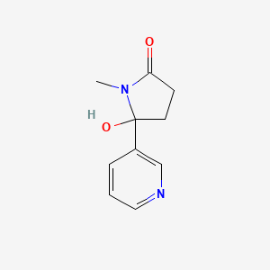 molecular formula C10H12N2O2 B1615793 5-Hydroxy-1-methyl-5-pyridin-3-ylpyrrolidin-2-one CAS No. 61192-50-5