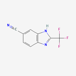 molecular formula C9H4F3N3 B1615807 Benzimidazole-5-carbonitrile, 2-(trifluoromethyl)- CAS No. 3671-61-2