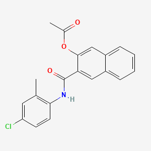 B1615821 2-(N-(4-Chloro-2-methylphenyl)carbamoyl)-3-naphthyl acetate CAS No. 84100-16-3
