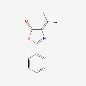 molecular formula C12H11NO2 B1615839 2-Oxazolin-5-one, 4-isopropylidene-2-phenyl- CAS No. 4491-47-8