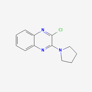 molecular formula C12H12ClN3 B1615851 2-氯-3-(吡咯啉-1-基)喹喔啉 CAS No. 57049-94-2