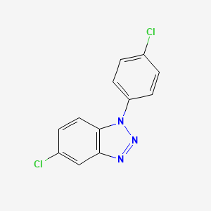 molecular formula C12H7Cl2N3 B1615862 1H-Benzotriazole, 5-chloro-1-(4-chlorophenyl)- CAS No. 29328-99-2