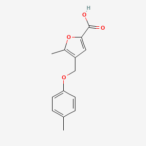 5-Methyl-4-[(4-methylphenoxy)methyl]-2-furoic acid