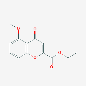 molecular formula C13H12O5 B1615928 4H-1-苯并吡喃-2-羧酸，5-甲氧基-4-氧代-，乙酯 CAS No. 5527-76-4