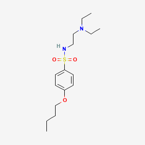 molecular formula C16H28N2O3S B1615933 Benzenesulfonamide, p-butoxy-N-(2-diethylaminoethyl)- CAS No. 32411-01-1