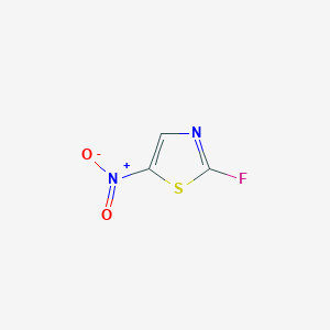 B161594 2-Fluoro-5-nitro-1,3-thiazole CAS No. 130080-39-6