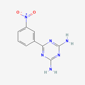molecular formula C9H8N6O2 B1615944 6-(3-Nitrophenyl)-1,3,5-triazine-2,4-diamine CAS No. 29366-72-1