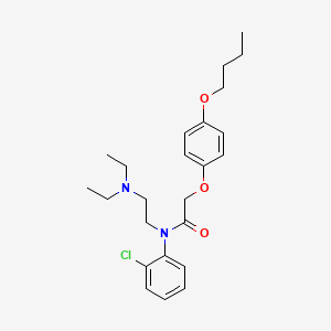 molecular formula C24H33ClN2O3 B1615945 ACETANILIDE, 2-(p-BUTOXYPHENOXY)-2'-CHLORO-N-(2-(DIETHYLAMINO)ETHYL)- CAS No. 27468-70-8