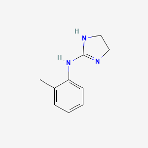 molecular formula C10H13N3 B1616006 Imidazolidine, 2-(2-methylphenylimino)- CAS No. 36318-56-6