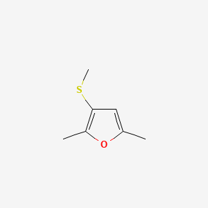 molecular formula C7H10OS B1616015 2,5-二甲基-3-(甲硫基)呋喃 CAS No. 63359-63-7