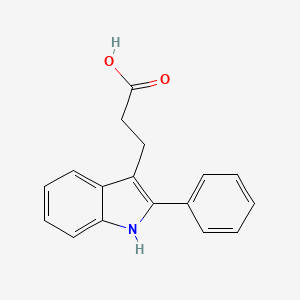 molecular formula C17H15NO2 B1616026 3-(2-苯基-1H-吲哚-3-基)丙酸 CAS No. 62663-27-8