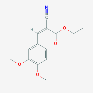molecular formula C14H15NO4 B1616052 ethyl (2Z)-2-cyano-3-(3,4-dimethoxyphenyl)prop-2-enoate CAS No. 2286-55-7