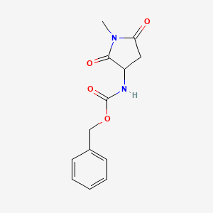 molecular formula C13H14N2O4 B1616073 benzyl N-(1-methyl-2,5-dioxopyrrolidin-3-yl)carbamate CAS No. 91807-59-9