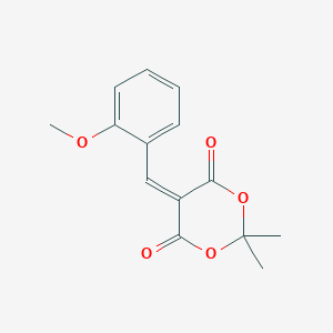 molecular formula C14H14O5 B1616082 5-(2-Methoxybenzylidene)-2,2-dimethyl-1,3-dioxane-4,6-dione CAS No. 15795-56-9