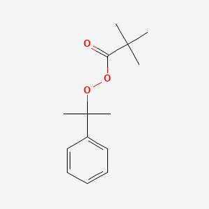 molecular formula C14H20O3 B1616089 Propaneperoxoic acid, 2,2-dimethyl-, 1-methyl-1-phenylethyl ester CAS No. 23383-59-7