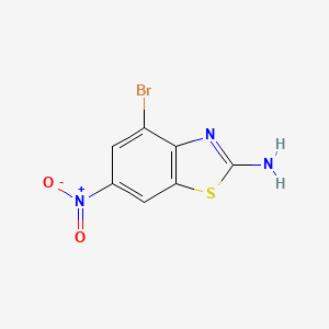 molecular formula C7H4BrN3O2S B1616099 2-Benzothiazolamine, 4-bromo-6-nitro- CAS No. 55911-06-3