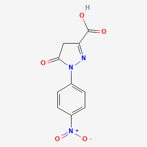 molecular formula C10H7N3O5 B1616129 4,5-Dihydro-1-(4-nitrophenyl)-5-oxo-1H-pyrazole-3-carboxylic acid CAS No. 62084-02-0