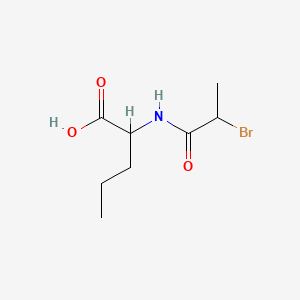 molecular formula C8H14BrNO3 B1616131 N-(2-Bromopropionyl)-DL-norvaline CAS No. 7154-28-1