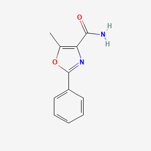 molecular formula C11H10N2O2 B1616140 4-Oxazolecarboxamide, 5-methyl-2-phenyl- CAS No. 51655-72-2