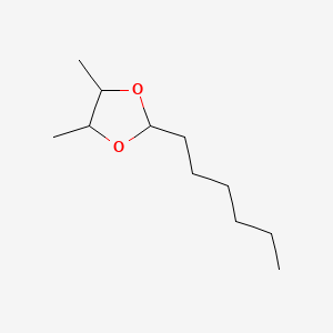 molecular formula C11H22O2 B1616141 2-Hexyl-4,5-dimethyl-1,3-dioxolane CAS No. 6454-22-4