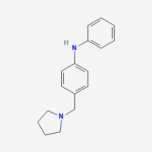 molecular formula C17H20N2 B1616142 1-(p-Anilinobenzyl)pyrrolidine CAS No. 64097-55-8