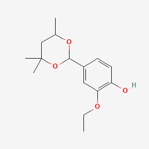 molecular formula C15H22O4 B1616149 2-Ethoxy-4-(4,4,6-trimethyl-1,3-dioxan-2-yl)phenol CAS No. 52514-67-7