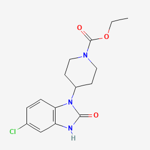 B1616154 Ethyl 4-(5-chloro-2,3-dihydro-2-oxo-1H-benzimidazol-1-yl)piperidine-1-carboxylate CAS No. 53786-46-2