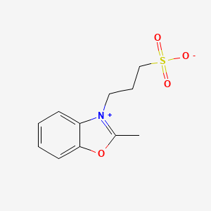 molecular formula C11H13NO4S B1616165 Benzoxazolium, 2-methyl-3-(3-sulfopropyl)-, inner salt CAS No. 54443-97-9
