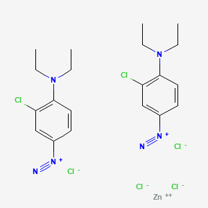 molecular formula C20H26Cl6N6Zn B1616171 3-Chloro-4-(diethylamino)benzenediazonium tetrachlorozincate (2:1) CAS No. 60869-68-3